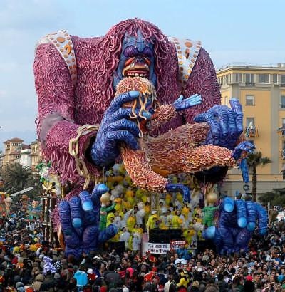 A float at the Carnival of Viareggio