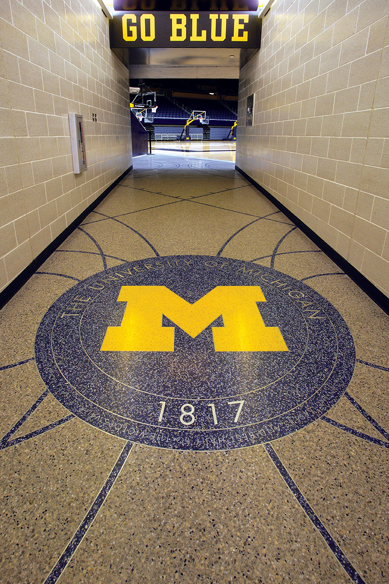 University of Michigan Crisler Center Terrazzo